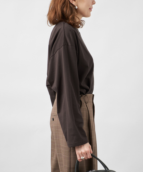 VERMEIL par iena（ヴェルメイユパーイエナ）の「MEAN MACHINE AGE ミーンマシーン 別注ロンT（Tシャツ/カットソー・レディース・レッド/ブラウン/ネイビー/ライトグレー・FREE）」の9枚目の写真