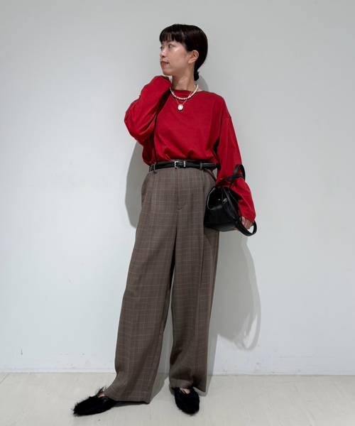 VERMEIL par iena（ヴェルメイユパーイエナ）の「MEAN MACHINE AGE ミーンマシーン 別注ロンT（Tシャツ/カットソー・レディース・レッド/ブラウン/ネイビー/ライトグレー・FREE）」の11枚目の写真
