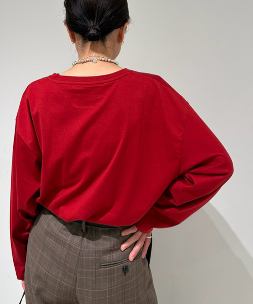 VERMEIL par iena（ヴェルメイユパーイエナ）の「MEAN MACHINE AGE ミーンマシーン 別注ロンT（Tシャツ/カットソー・レディース・レッド/ブラウン/ネイビー/ライトグレー・FREE）」の13枚目の写真