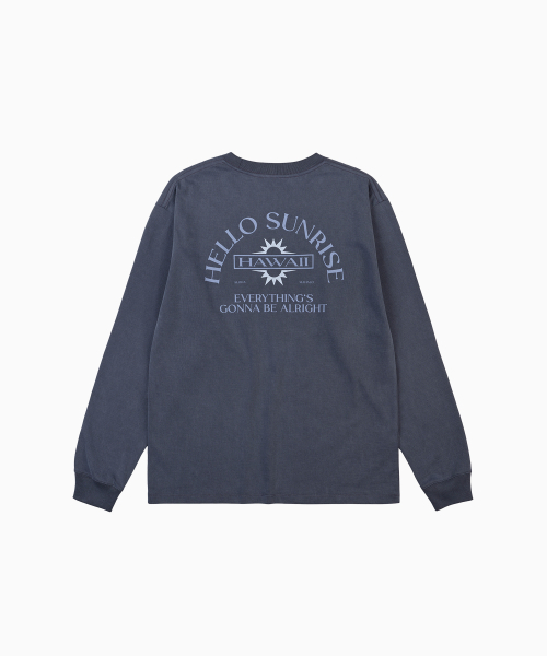 HELLO SUNRISE(ハローサンライズ)の「HAWAII アーチロゴ 長袖Tシャツ_VTG ネイビー(Tシャツ/カットソー・レディース・Navy・SMALL/LARGE/MEDIUM)」の2枚目の写真