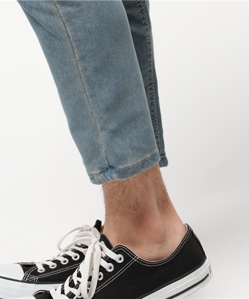 MYE-DO'(マイ・ドゥ)の「TB クロップド クラッシュ ダメージ デニム パンツ(デニムパンツ・メンズ・インディゴブルー・SMALL/LARGE)」の8枚目の写真