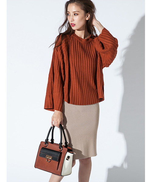 fifth（フィフス）の「バックポケットタイトニットスカート（スカート・レディース・ライトグレー/ベージュ/ブラック/ピンク/カーキ/モカ/チャコールグレー/サックスブルー・MEDIUM/LARGE）」の19枚目の写真