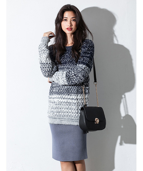 fifth（フィフス）の「バックポケットタイトニットスカート（スカート・レディース・ライトグレー/ベージュ/ブラック/ピンク/カーキ/モカ/チャコールグレー/サックスブルー・MEDIUM/LARGE）」の20枚目の写真