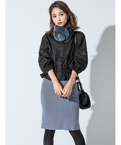 fifth（フィフス）の「バックポケットタイトニットスカート（スカート・レディース・ライトグレー/ベージュ/ブラック/ピンク/カーキ/モカ/チャコールグレー/サックスブルー・MEDIUM/LARGE）」の18枚目の写真