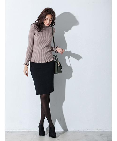 fifth（フィフス）の「バックポケットタイトニットスカート（スカート・レディース・ライトグレー/ベージュ/ブラック/ピンク/カーキ/モカ/チャコールグレー/サックスブルー・MEDIUM/LARGE）」の17枚目の写真