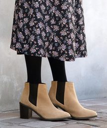 防水太ヒールサイドゴアブーツ