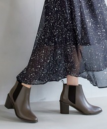 KOBE LETTUCE | シンプル太ヒールサイドゴアショートブーツ(ブーツ)