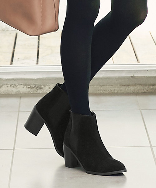 KOBE LETTUCE（コウベレタス）の「防水太ヒールサイドゴアブーツ（ブーツ・レディース・ブラック系その他2/ベージュ/ワインレッド/キャメル/ブラック系その他/ブラウン/グレイッシュベージュ/ベージュ系その他/ブラウン系その他/ベージュ系その他2/ブラック系その他4/ブラック系その他3/ブラック/ダークブラウン・LL/L/S/M/XL/3L）」の4枚目の写真