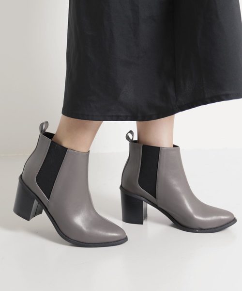 KOBE LETTUCE（コウベレタス）の「防水太ヒールサイドゴアブーツ（ブーツ・レディース・ブラック系その他2/ベージュ/ワインレッド/キャメル/ブラック系その他/ブラウン/グレイッシュベージュ/ベージュ系その他/ブラウン系その他/ベージュ系その他2/ブラック系その他4/ブラック系その他3/ブラック/ダークブラウン・LL/L/S/M/XL/3L）」の10枚目の写真