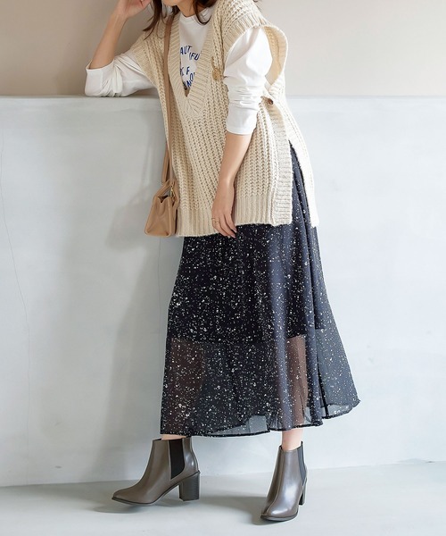 KOBE LETTUCE（コウベレタス）の「防水太ヒールサイドゴアブーツ（ブーツ・レディース・ブラック系その他2/ベージュ/ワインレッド/キャメル/ブラック系その他/ブラウン/グレイッシュベージュ/ベージュ系その他/ブラウン系その他/ベージュ系その他2/ブラック系その他4/ブラック系その他3/ブラック/ダークブラウン・LL/L/S/M/XL/3L）」の21枚目の写真