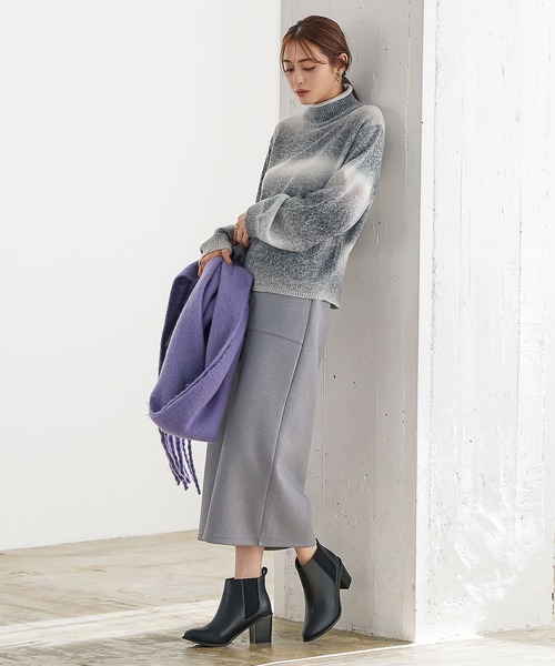 KOBE LETTUCE（コウベレタス）の「防水太ヒールサイドゴアブーツ（ブーツ・レディース・ブラック系その他2/ベージュ/ワインレッド/キャメル/ブラック系その他/ブラウン/グレイッシュベージュ/ベージュ系その他/ブラウン系その他/ベージュ系その他2/ブラック系その他4/ブラック系その他3/ブラック/ダークブラウン・LL/L/S/M/XL/3L）」の19枚目の写真