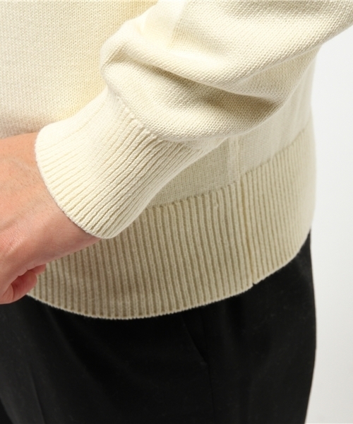 HYSTERIC GLAMOUR(ヒステリックグラマー)の「DEADLY SOUNDS編込 プルオーバー(ニット/セーター・メンズ・ホワイト/トップグレー/ブラック・SMALL/MEDIUM/LARGE)」の9枚目の写真