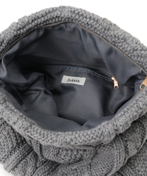 WEGO（ウィゴー）の「WEGO/ニット口折れクラッチバッグ（クラッチバッグ・レディース・オフホワイト/グレー/ネイビー・FREE）」の8枚目の写真