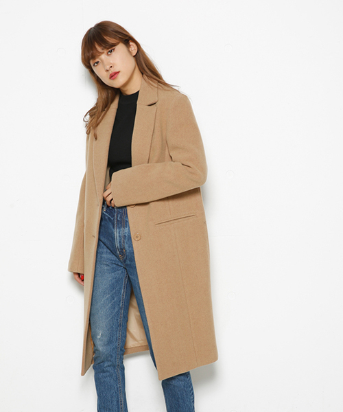 SLY(スライ)の「CHESTER LONG COAT(チェスターコート・レディース・ネイビー/ベージュ/ブラック/グレー・1/2)」の4枚目の写真