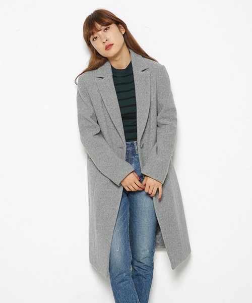 SLY(スライ)の「CHESTER LONG COAT(チェスターコート・レディース・ネイビー/ベージュ/ブラック/グレー・1/2)」の3枚目の写真