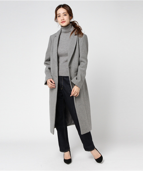 SLY(スライ)の「CHESTER LONG COAT(チェスターコート・レディース・ネイビー/ベージュ/ブラック/グレー・1/2)」の17枚目の写真