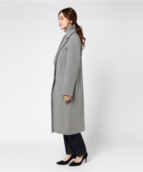 SLY(スライ)の「CHESTER LONG COAT(チェスターコート・レディース・ネイビー/ベージュ/ブラック/グレー・1/2)」の6枚目の写真