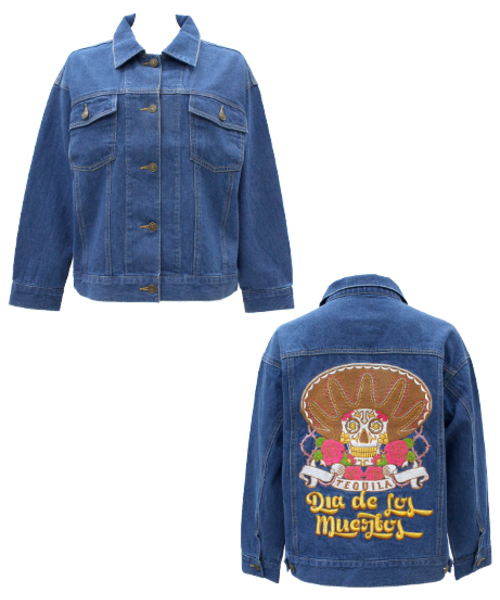 ANAP（アナップ）の「メキシカンスカル刺繍Gジャン（デニムジャケット 