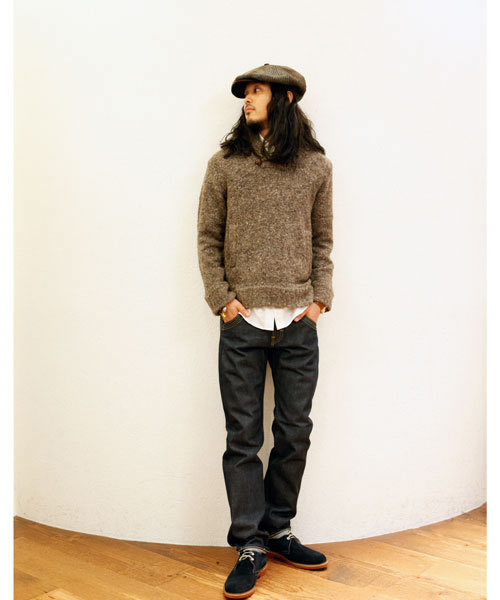 NANO universe（ナノユニバース）の「Nap Shawlcollar PO パーカー（ニット/セーター・メンズ・ブラック/グレー/ベージュ/パープル・SMALL/MEDIUM/LARGE）」の3枚目の写真