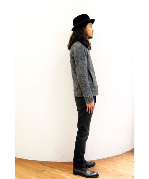 NANO universe（ナノユニバース）の「Nap Shawlcollar PO パーカー（ニット/セーター・メンズ・ブラック/グレー/ベージュ/パープル・SMALL/MEDIUM/LARGE）」の6枚目の写真