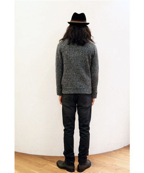 NANO universe（ナノユニバース）の「Nap Shawlcollar PO パーカー（ニット/セーター・メンズ・ブラック/グレー/ベージュ/パープル・SMALL/MEDIUM/LARGE）」の7枚目の写真