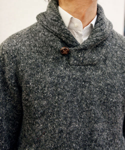 NANO universe（ナノユニバース）の「Nap Shawlcollar PO パーカー（ニット/セーター・メンズ・ブラック/グレー/ベージュ/パープル・SMALL/MEDIUM/LARGE）」の8枚目の写真