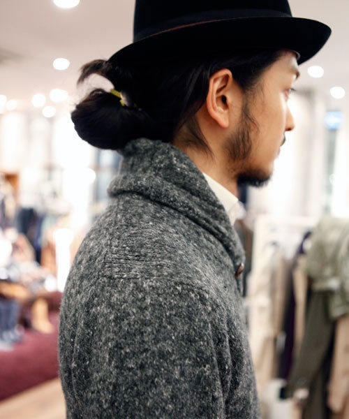 NANO universe（ナノユニバース）の「Nap Shawlcollar PO パーカー（ニット/セーター・メンズ・ブラック/グレー/ベージュ/パープル・SMALL/MEDIUM/LARGE）」の9枚目の写真