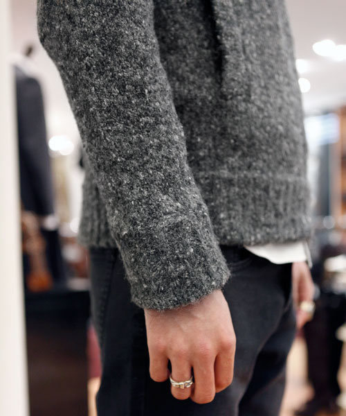 NANO universe（ナノユニバース）の「Nap Shawlcollar PO パーカー（ニット/セーター・メンズ・ブラック/グレー/ベージュ/パープル・SMALL/MEDIUM/LARGE）」の11枚目の写真