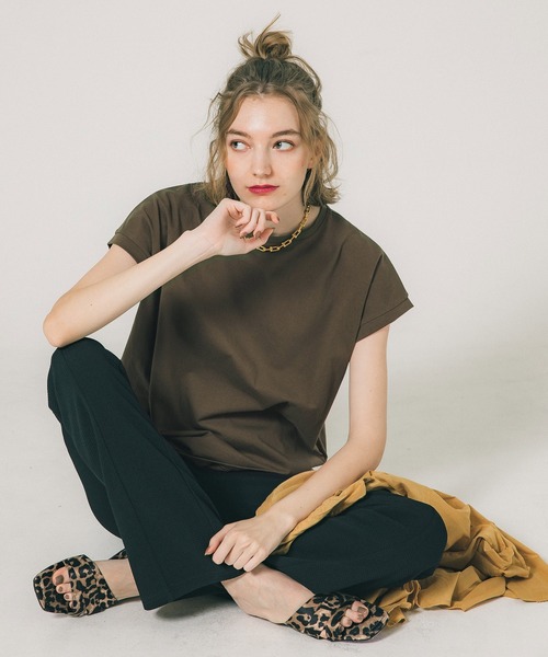 ＼新色追加／フレンチスリーブクルーネックTシャツCOTTONfromtheUS