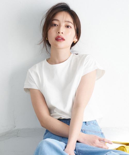 ＼新色追加／フレンチスリーブクルーネックTシャツ COTTON from the US