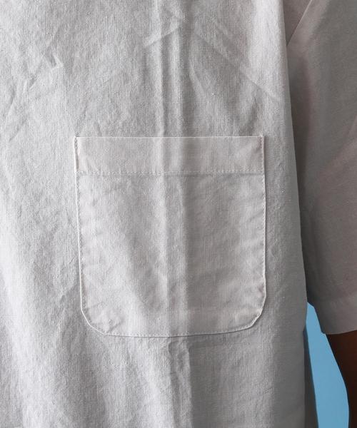 coen(コーエン)の「コットンリネンボックスシルエットクルーネックプルオーバー(Tシャツ/カットソー・メンズ・ホワイト/ネイビー・LARGE/MEDIUM/X-LARGE/SMALL)」の12枚目の写真