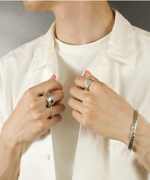 SILVER925シャープ印台リング/メンズ/レディース（リング）｜e.m.
