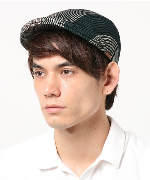 Kangol カンゴール の カンゴール 507 ハンチング帽 ストライプ グリーン Kangol ハンチング ベレー帽 Wear