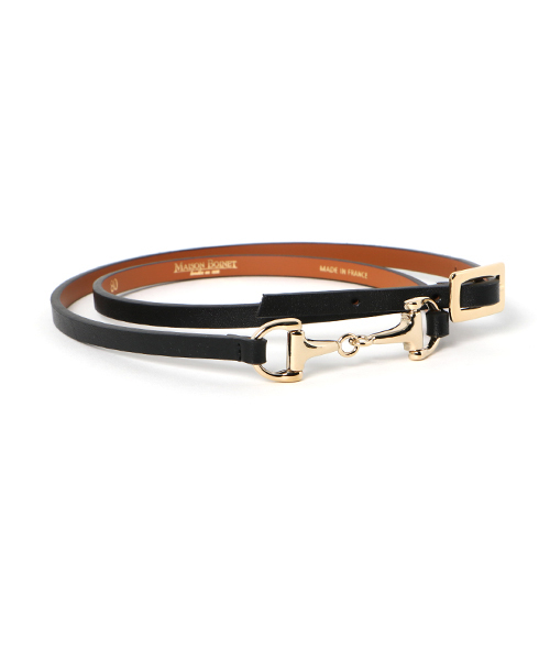 【極美品】maison boinet メゾンボワネ　ベルト　細ベルト　レザー MAISON BOINET ベルト 「Maison Boinet/メゾンボワネ」レザー