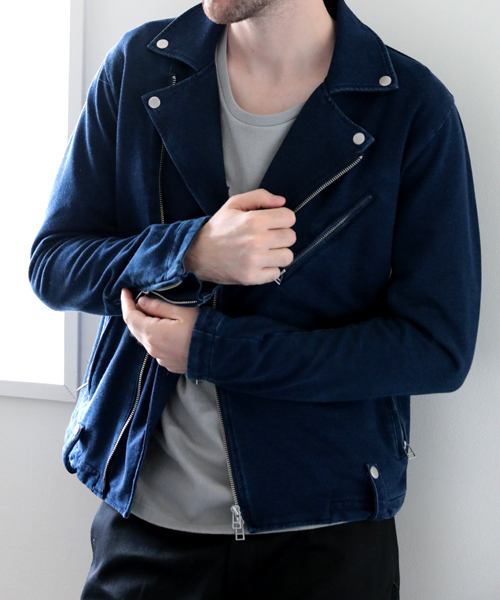 Denime（ドゥニーム）の「カットデニムライダースジャケット（その他アウター・メンズ・ネイビー/ブルー・LARGE/MEDIUM）」の14枚目の写真