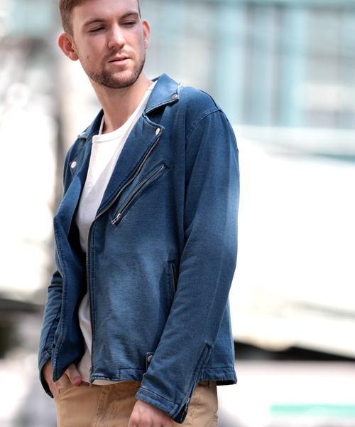 Denime（ドゥニーム）の「カットデニムライダースジャケット（その他アウター・メンズ・ネイビー/ブルー・LARGE/MEDIUM）」の17枚目の写真