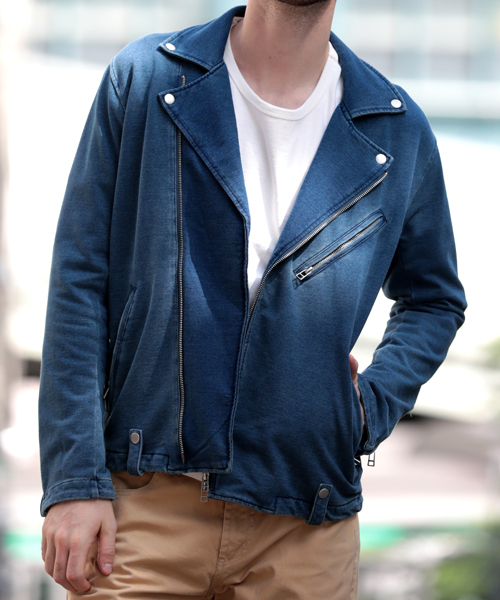 Denime（ドゥニーム）の「カットデニムライダースジャケット（その他アウター・メンズ・ネイビー/ブルー・LARGE/MEDIUM）」の18枚目の写真