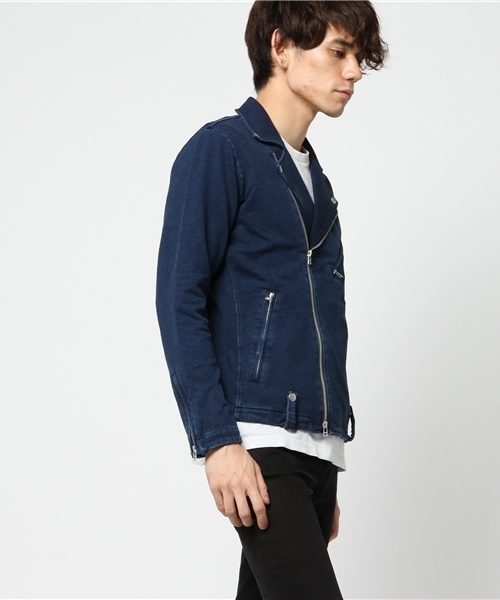 Denime（ドゥニーム）の「カットデニムライダースジャケット（その他アウター・メンズ・ネイビー/ブルー・LARGE/MEDIUM）」の3枚目の写真