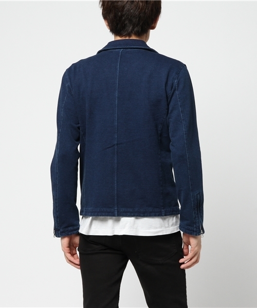 Denime（ドゥニーム）の「カットデニムライダースジャケット（その他アウター・メンズ・ネイビー/ブルー・LARGE/MEDIUM）」の4枚目の写真