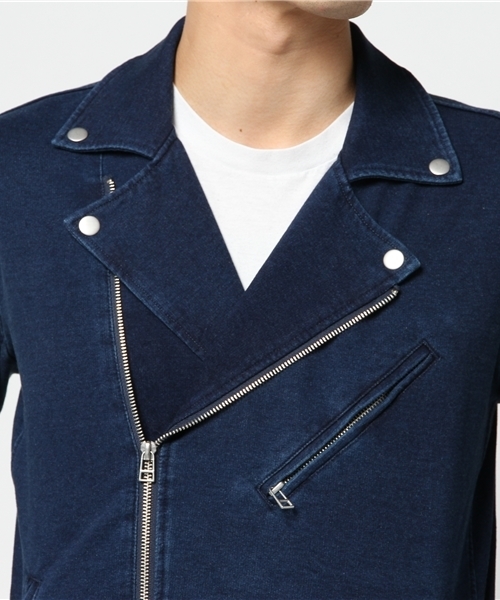 Denime（ドゥニーム）の「カットデニムライダースジャケット（その他アウター・メンズ・ネイビー/ブルー・LARGE/MEDIUM）」の6枚目の写真