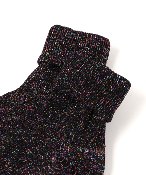 WEGO（ウィゴー）の「WEGO/三つ折りラメソックス（ソックス/靴下・レディース・ゴールド/その他1/ピンク/シルバー/ブラック・FREE）」の8枚目の写真