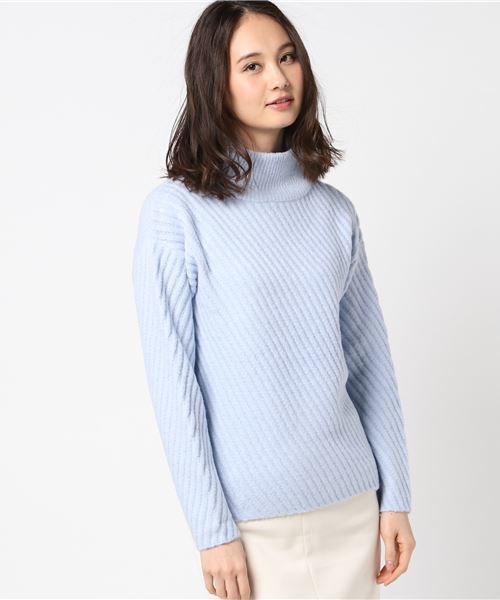 Te chichi（テチチ）の「カルゼ編みプルオーバー（ニット/セーター・レディース・ベージュ/ネイビー/グレー/オフホワイト/サックスブルー・MEDIUM）」の5枚目の写真