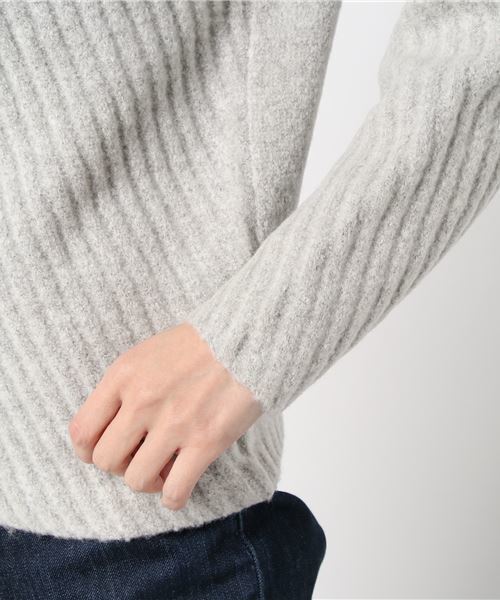 Te chichi（テチチ）の「カルゼ編みプルオーバー（ニット/セーター・レディース・ベージュ/ネイビー/グレー/オフホワイト/サックスブルー・MEDIUM）」の7枚目の写真