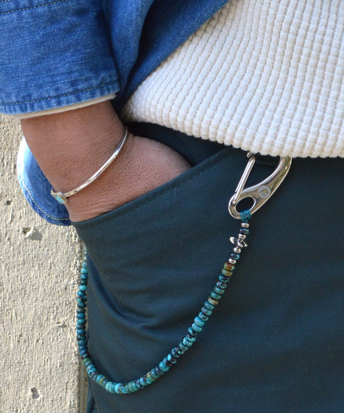 SunKu（サンク）の「39/サンク Wichard Wallet Strap TURQUOISE（ウォレットチェーン・メンズ・ターコイズブルー・FREE）」の4枚目の写真
