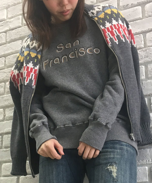 GREEN BOWL(グリーンボウル)の「GREEN BOWL Vintage Style Sweat Shirts/ヴィンテージ風スウェットシャツ(スウェット・レディース・グレー系その他/グレー系その他2/ベージュ系その他2/ベージュ系その他・38/36)」の3枚目の写真