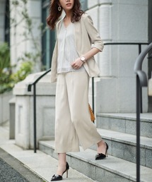 RANAN（ラナン）の「ウォッシャブル　ガウチョパンツ３点スーツ（スーツセット）」