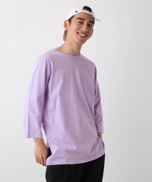 RAGEBLUE(レイジブルー)の「20天竺ロングクルー7分袖/792389(Tシャツ/カットソー・メンズ・ブラック/パープル/グレー/ホワイト・LARGE/MEDIUM/SMALL)」の4枚目の写真
