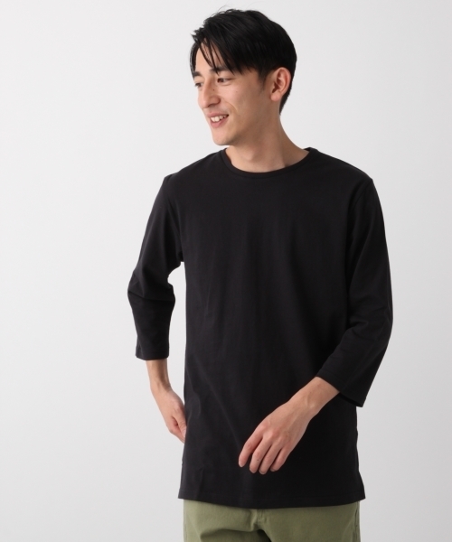 RAGEBLUE(レイジブルー)の「20天竺ロングクルー7分袖/792389(Tシャツ/カットソー・メンズ・ブラック/パープル/グレー/ホワイト・LARGE/MEDIUM/SMALL)」の3枚目の写真