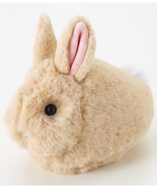 YOU+MORE!（ユーモア）の「もふもふ子うさぎポーチ　ジャージーウーリー（ポーチ・レディース・ホワイト/ベージュ/グレー・ONE SIZE）」の3枚目の写真