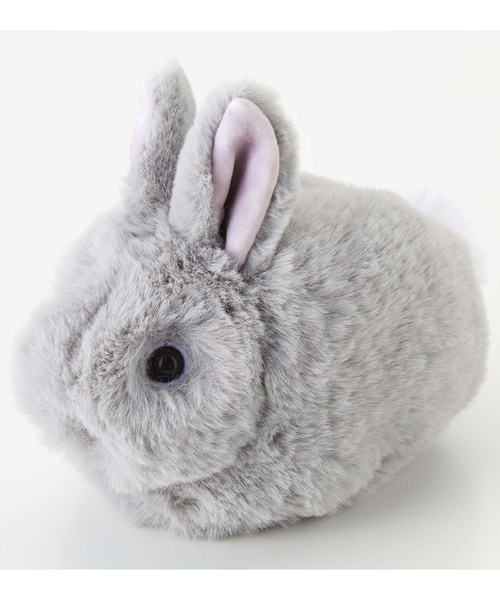 YOU+MORE!（ユーモア）の「もふもふ子うさぎポーチ　ジャージーウーリー（ポーチ・レディース・ホワイト/ベージュ/グレー・ONE SIZE）」の4枚目の写真